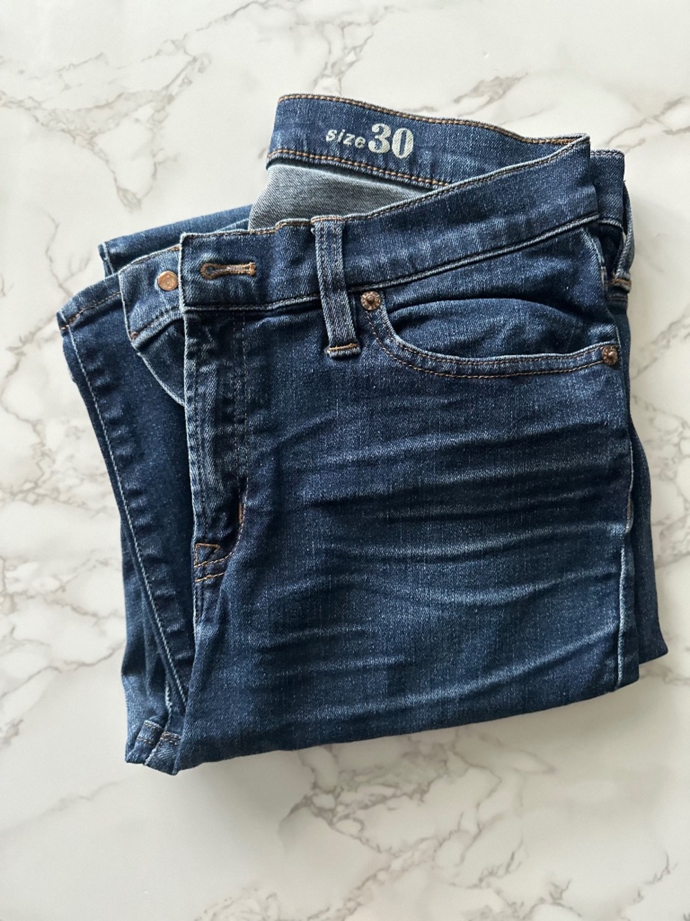 J Crew Jeans (size 30) • High Rise Skinny dark blue jeans